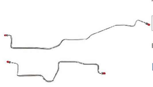 For Pontiac Firebird 1984-1992 Rear Axle Brake Lines Rear-FRA8401OM-CPP - Rear Lines Car Part People