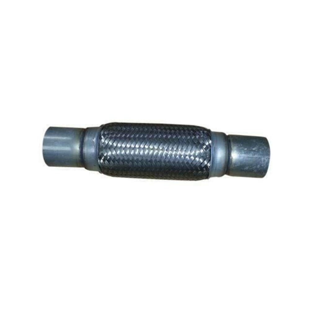 Exhaust Flex Pipe Stainless Steel Braided 2.25 x 8 w Ends 10 Clamp or Weld