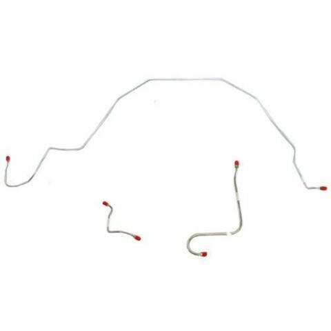 1966 Ford Galaxie Front Brake Line Kit with Power Brakes Steel - GKT6602OM