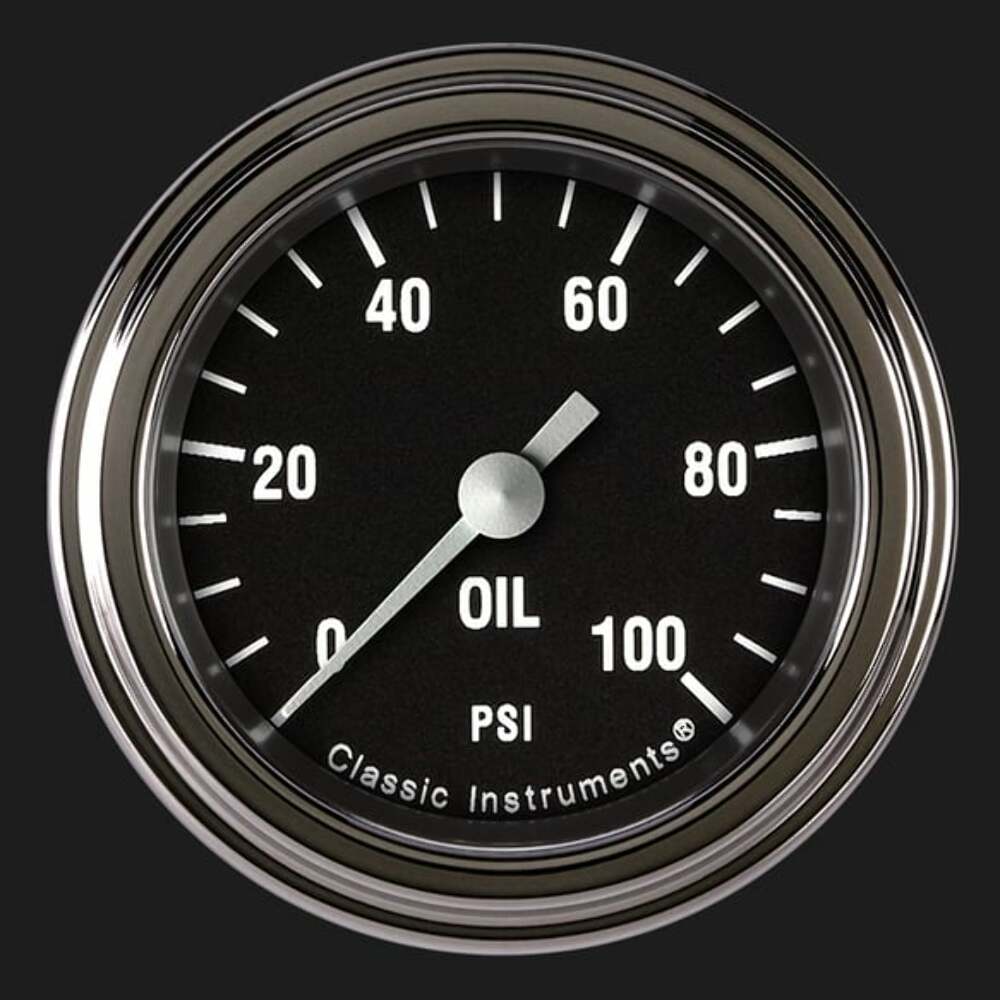 Hot Rod 2 1/8" Oil Pressure Gauge HR181SLF