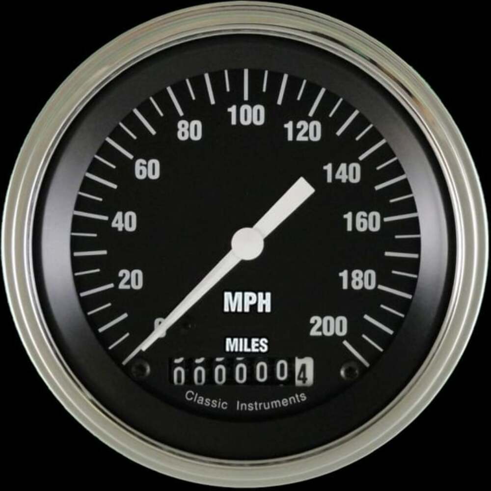 Hot Rod 3 3/8" Speedometer HR57SLF