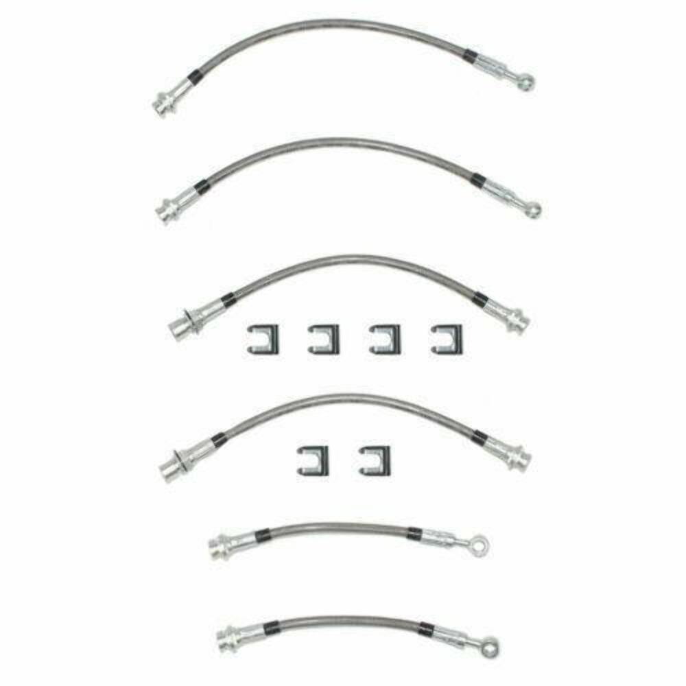 1993-97 Chevrolet Camaro Brake Hose Kit 6pcs Braided Stainless - HSK0003SS - Brake Hoses Car Part People