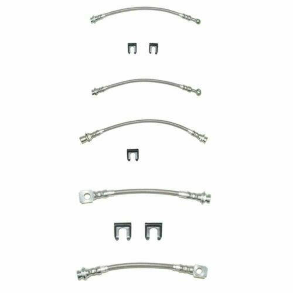 1993-97 Chevrolet Camaro Brake Hose Kit 5pcs Braided Stainless - HSK0004SS - Brake Hoses Car Part People