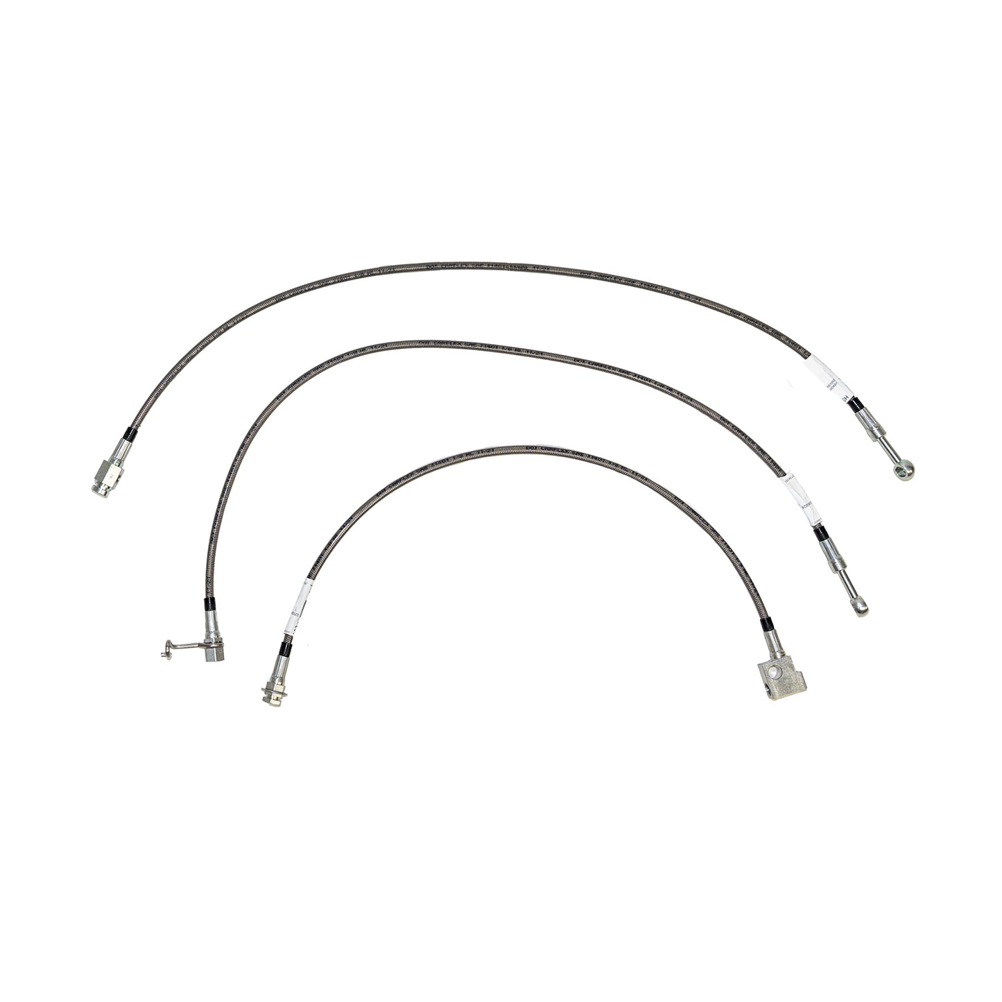 Brake Hose Kit For 97-01 Dodge Ram 4WD w/ Rear Drum Complete Kit 3pcs Braided St - Brake Hoses Car Part People