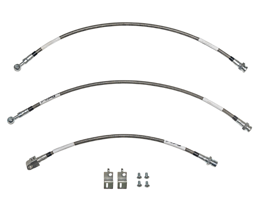 Chevy Complete Brake Hose Kit; Fine Lines-HSK0058SS