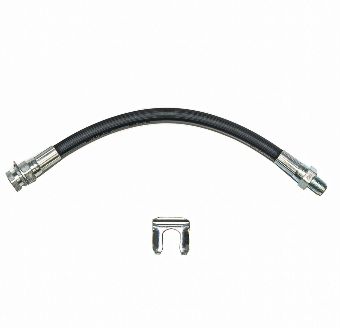Fits 63-82 Chevy Corvette; Rear Brake Hose; Rubber-HSP3382OM