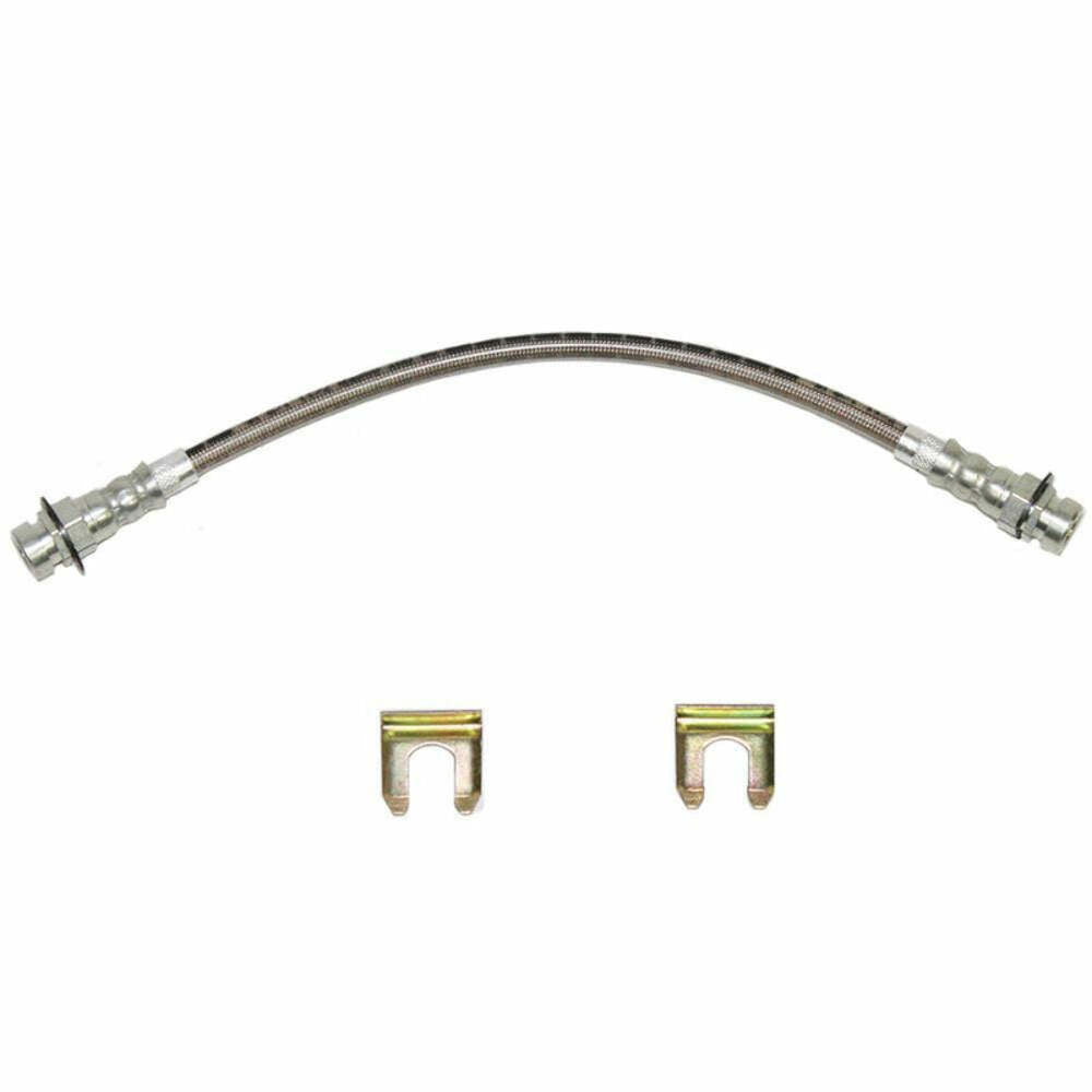 For 67-69 Ford Mustang 8cyl Except 31 Spline Rear Axle Rear Brake Hose-HSP4322SS - Brake Line and Hose Kit Car Part People