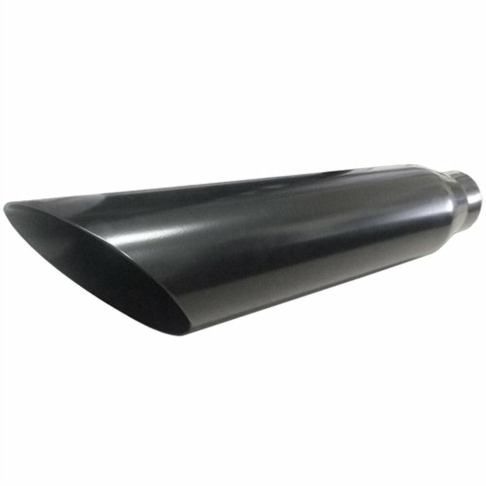 Jones Exhaust J5718ACK Black Stainless Steel Exhaust Tip Angle 3.5 - Exhaust Tips Car Part People