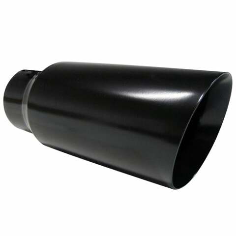 Jones Exhaust J5718RACK Black Stainless Steel Exhaust Tip Rolled Angle 3.5