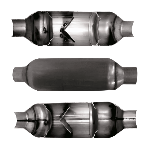 Jones Exhaust JFP300 Flow Pack Muffler 3 Inlet, 3 Outlet