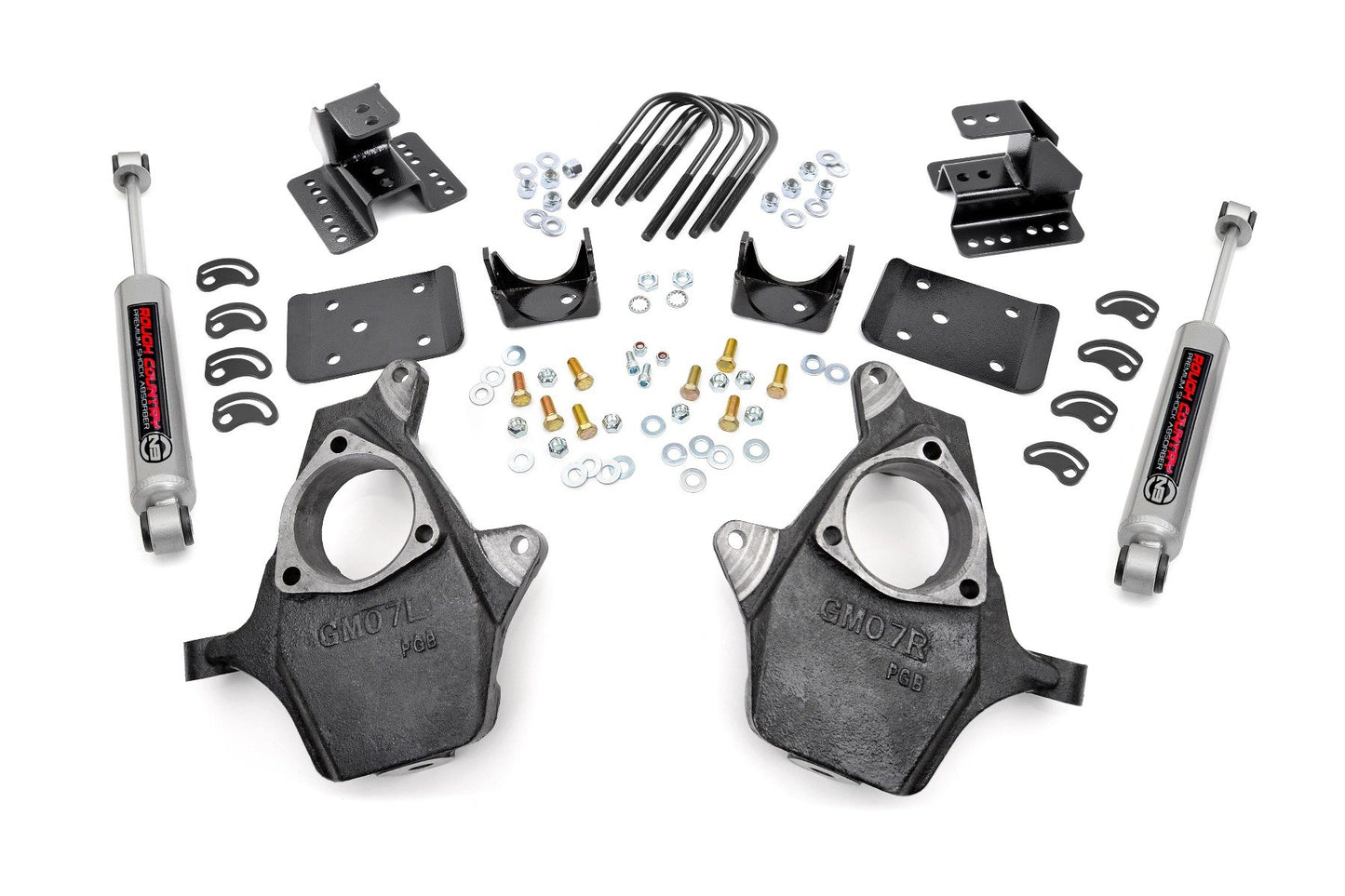 2007-2014 Chevrolet Silverado 1500 Lowering Kit - Knuckle - 2 inchFR - 4 inchRR - Chevy/GMC 1500 (07-14) - 721.2
