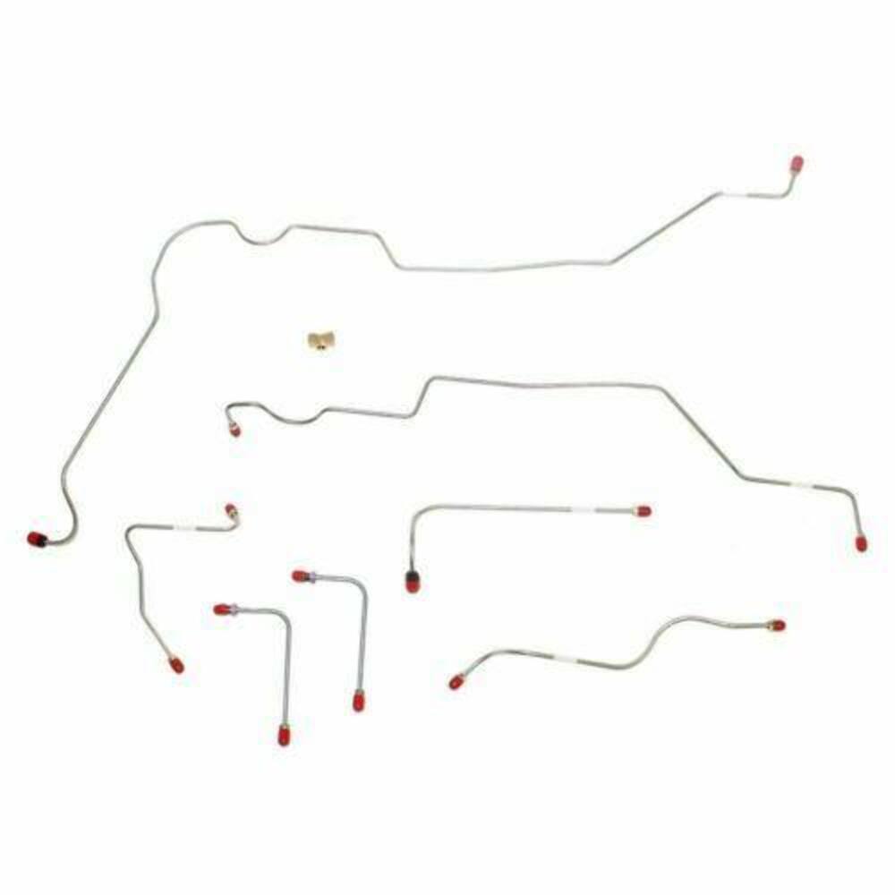 1969 AMC Rambler Front Brake Line Kit Power Disc Brake 7 Piece Set - JKT6901SS - Front Lines Car Part People