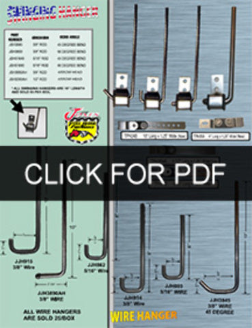 Swinging Hangers & Wire Hangers; 3/8" Rod, 45 Degree Bend-JSH3845-10 Qty10