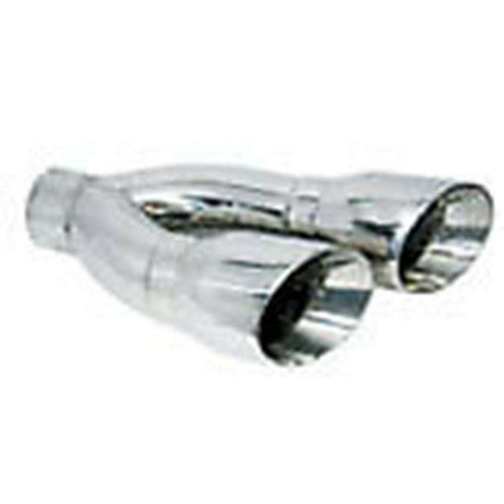 3" Stainless Dual Round Exhaust Tip 4 x 8 3/4 Outlet / 16 Long Jones Exhaust JST130