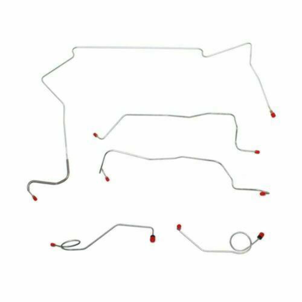 1967-68 Plymouth Fury Front Brake Line Kit Power Disc Brakes 5 Piece KKT6702SS