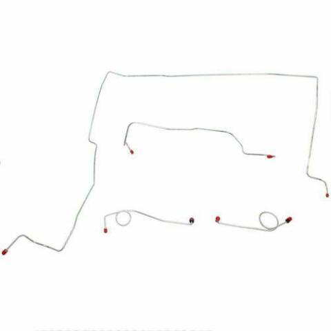 1967-68 Plymouth Fury Front Brake Line Kit Standard Drum Brake 4 Piece KKT6703SS