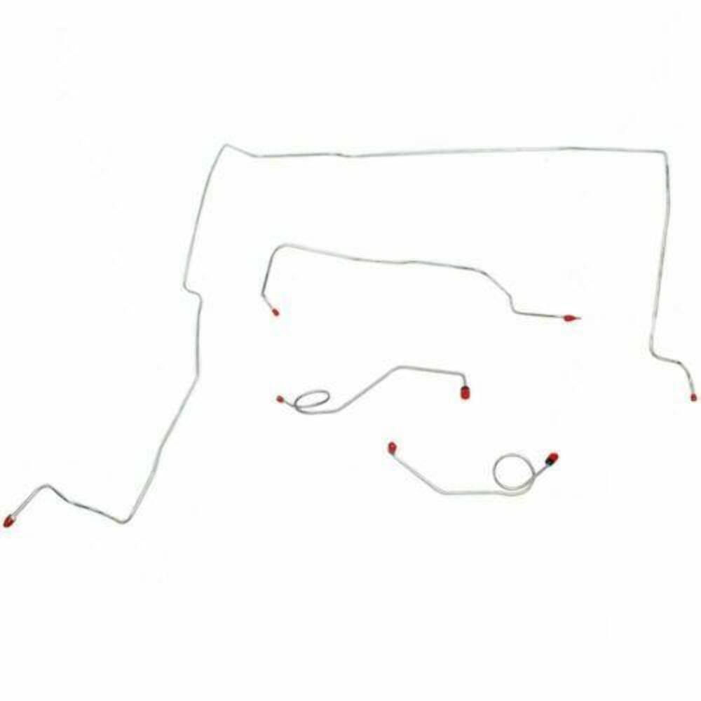 1967-68 Plymouth Fury Front Brake Line Kit Power Drum Brakes Stainless KKT6704SS