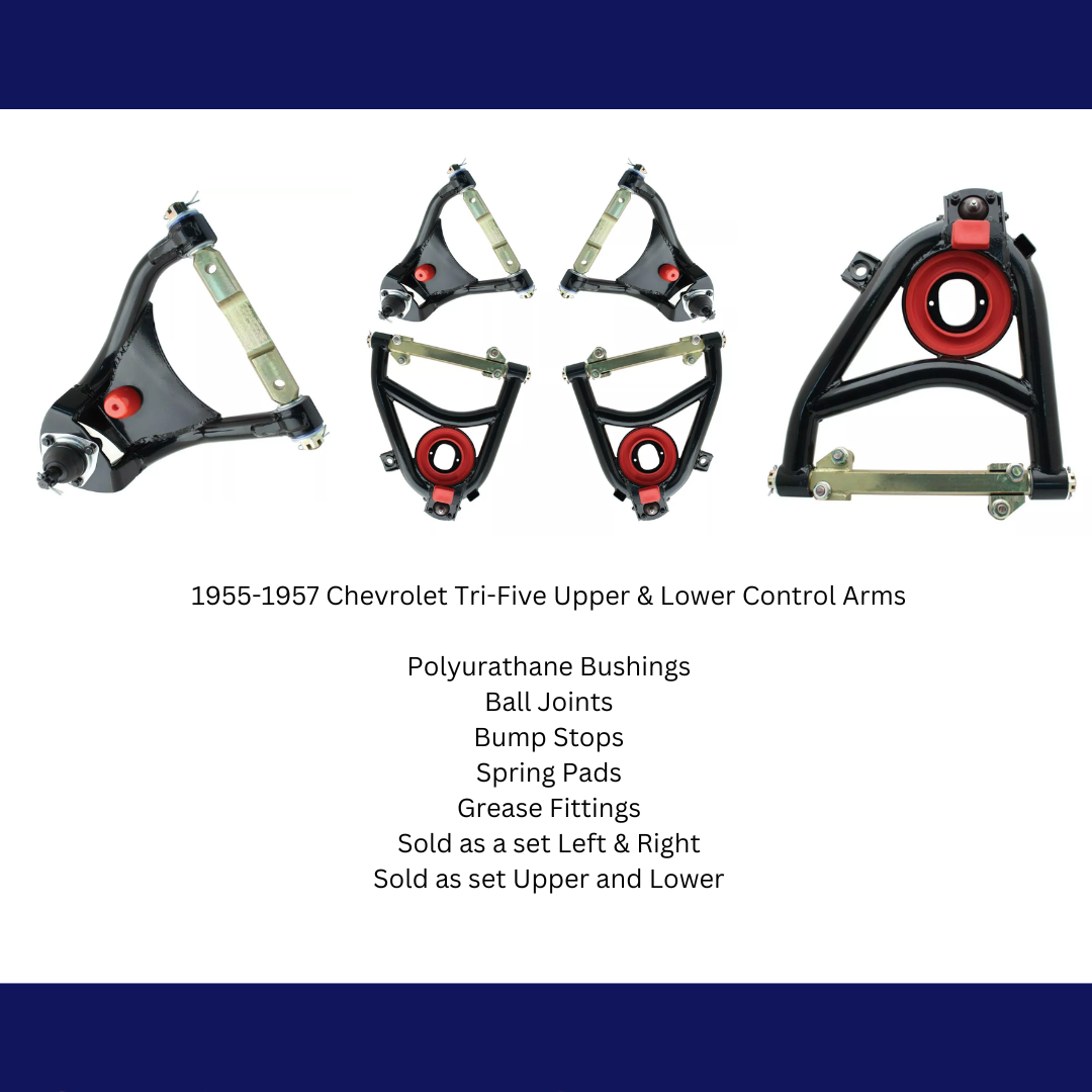 Fits 1955-1957 Chevrolet Tri-Five Upper & Lower Control Arms LCAUCA5557KIT