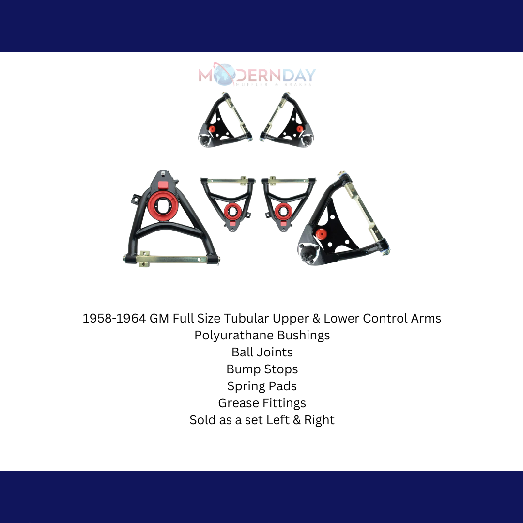 Fits 1958-1964 GM Full Size Upper & Lower Control Arms LCAUCA5864KIT