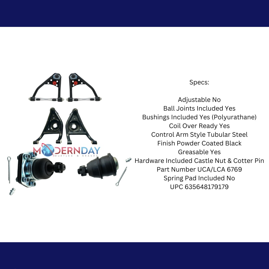 Fits 1967-1969 Camaro/Firebird Upper & Lower Tubular Control Arms UCALCA6769