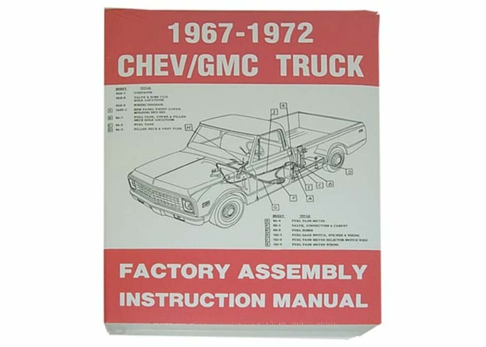 Fits 1969-1972 Chevrolet Blazer; Factory Assembly Manual LFA6772