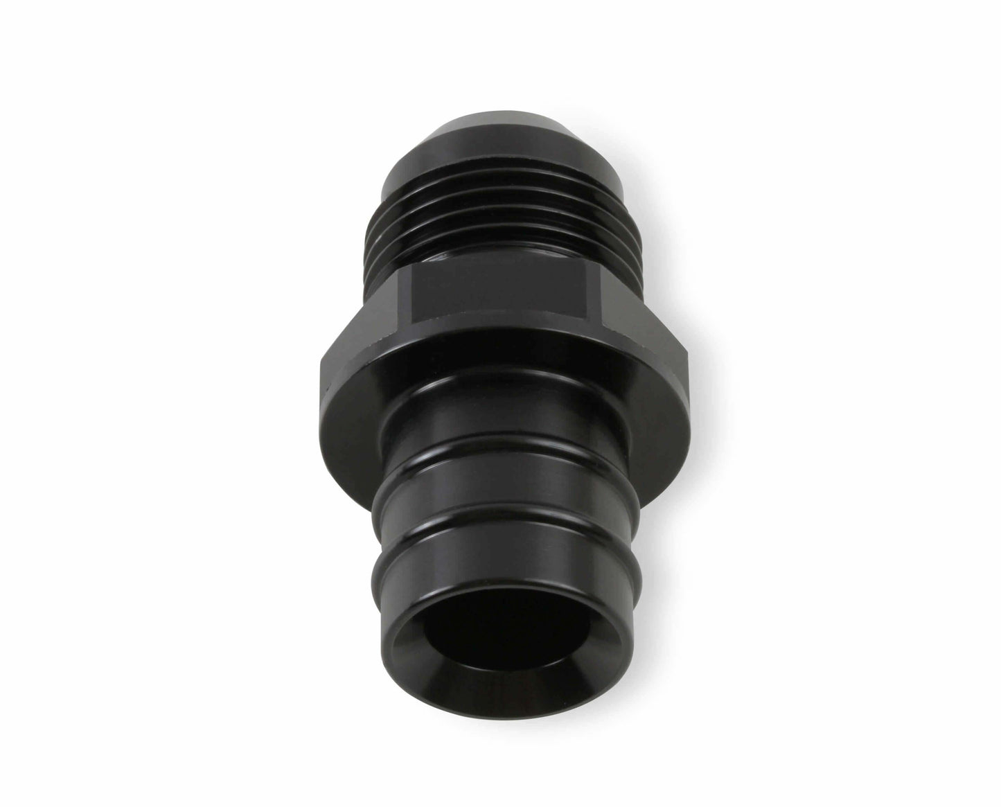 Earls LS0039ERL - GM LS PCV Fitting -10 AN Male - Black Anodized Finish - Fits Many GM OE Valve Covers w/ 3/4 ID on Grommet