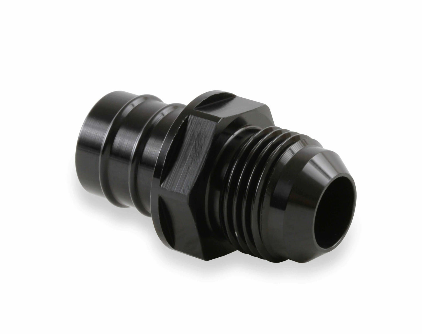 Earls LS0039ERL - GM LS PCV Fitting -10 AN Male - Black Anodized Finish - Fits Many GM OE Valve Covers w/ 3/4 ID on Grommet