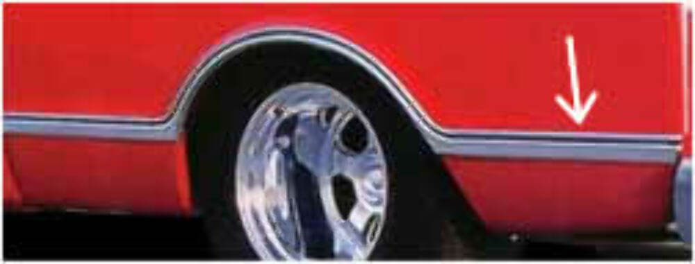 Fits 1967-68 Chevrolet C10 Pickup Bedside Molding-Rear Of Wheel-Shortbed LSM005R