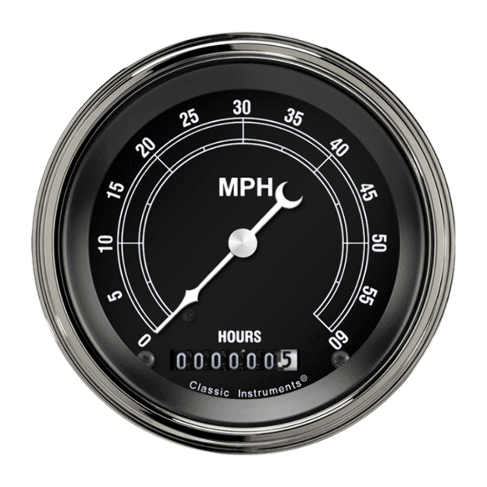 Traditional 3 3/8" Low Speed Speedometer LSTR