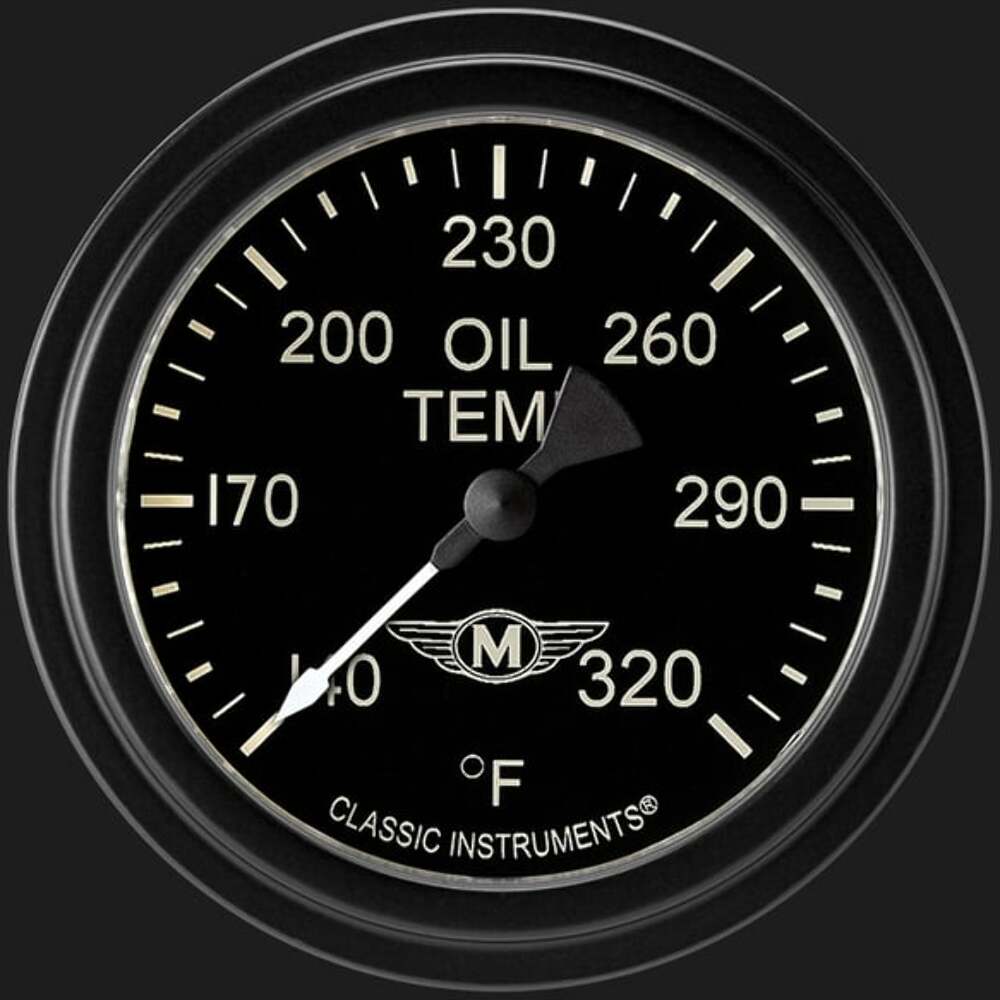 Moal Bomber 2 5/8" Oil Temperature Gauge MA328BLF