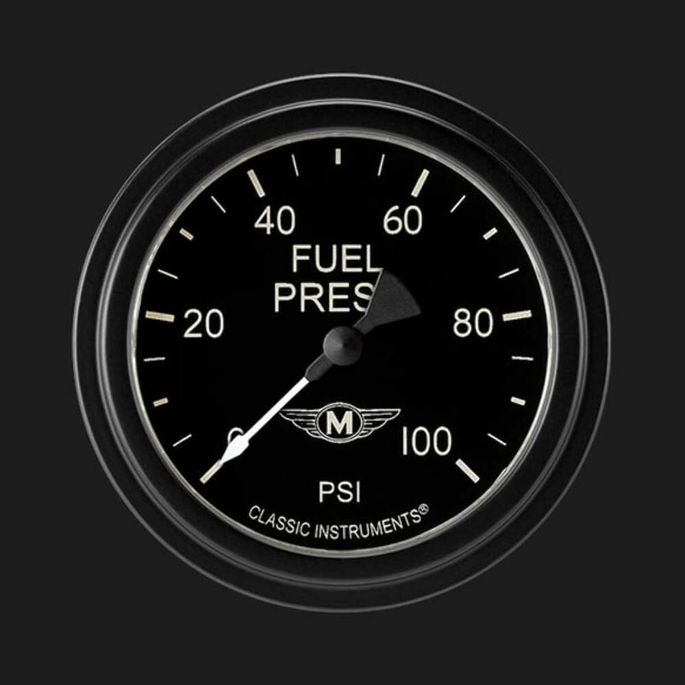 Moal Bomber 2 5/8" Fuel Pressure Gauge, 100 psi MA346BLF