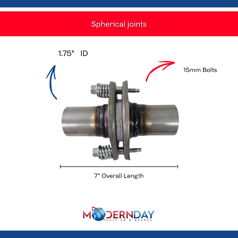 1.75" Inner Diameter Steel Exhaust Flange Repair Spherical Joint MDSJ175
