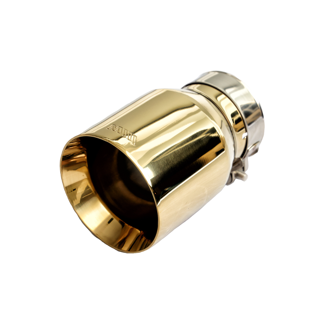 Single Round Double Wall Straight Cut Tip Miami Gold Bolt-On-MIA-GL6