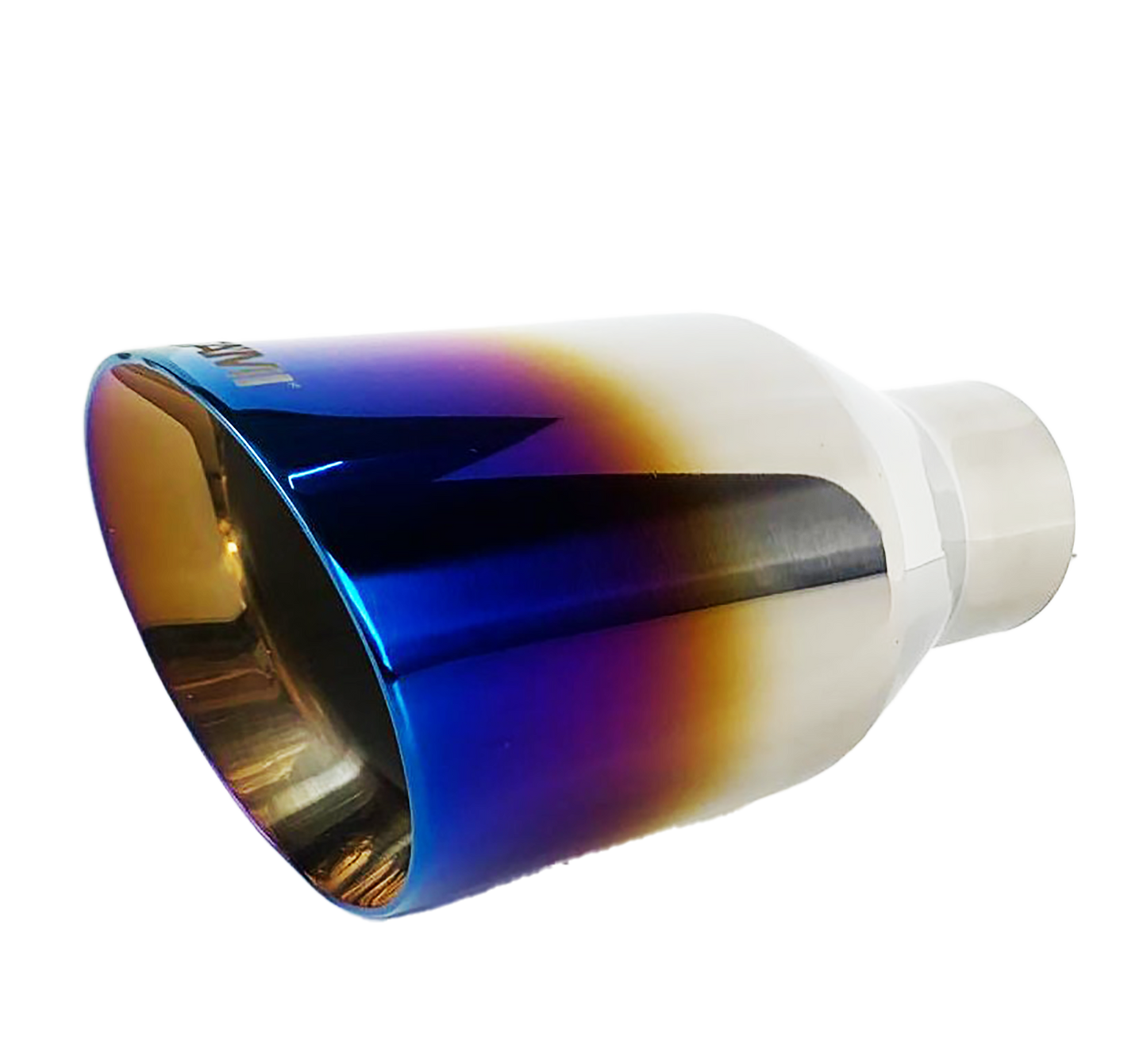 2.25" ID/4" OUT/8" Single Round Double Wall StraightCut Exhaust Tip-Blue NT-2479