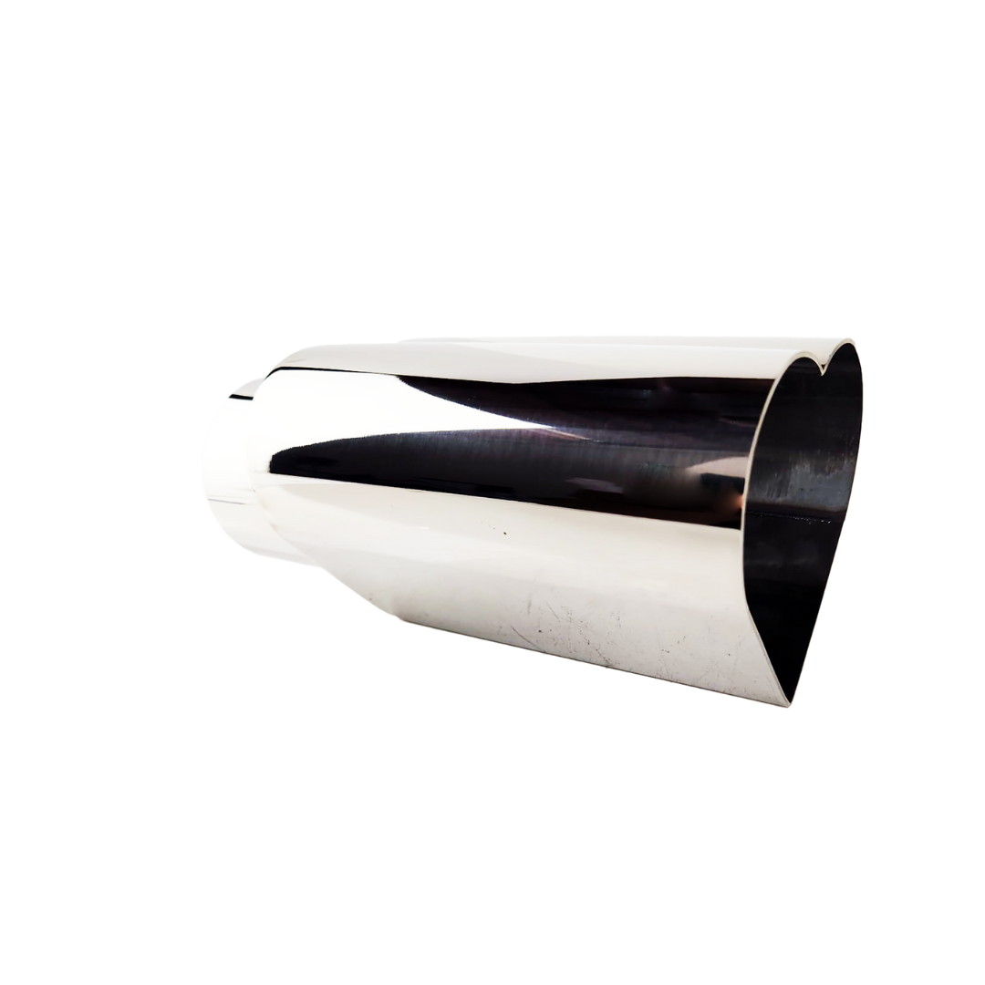 2.5" ID/4" OUT/9.5" Heart Shape Exhaust Tip Polished Chrome NT-HEART-SCP
