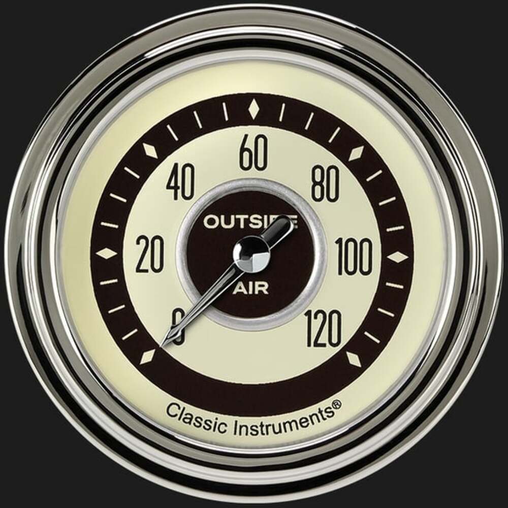 Nostalgia VT 2 5/8" Outside Air Temp Gauge NT399SLC