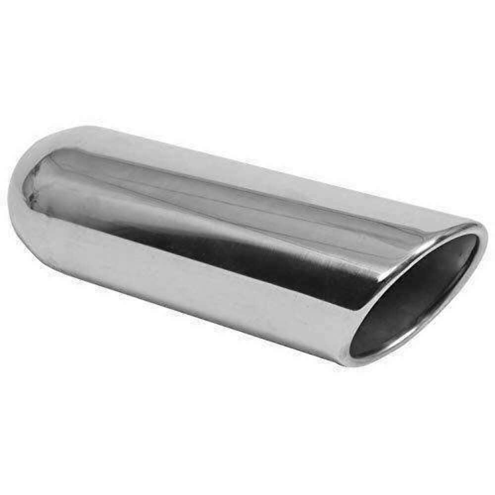 Jones PRAC31222SS - 2.5 inch Polished Stainless Steel Jones Exhaust Stainless Steel Exhaust Tips - Single, Weld-on, Round