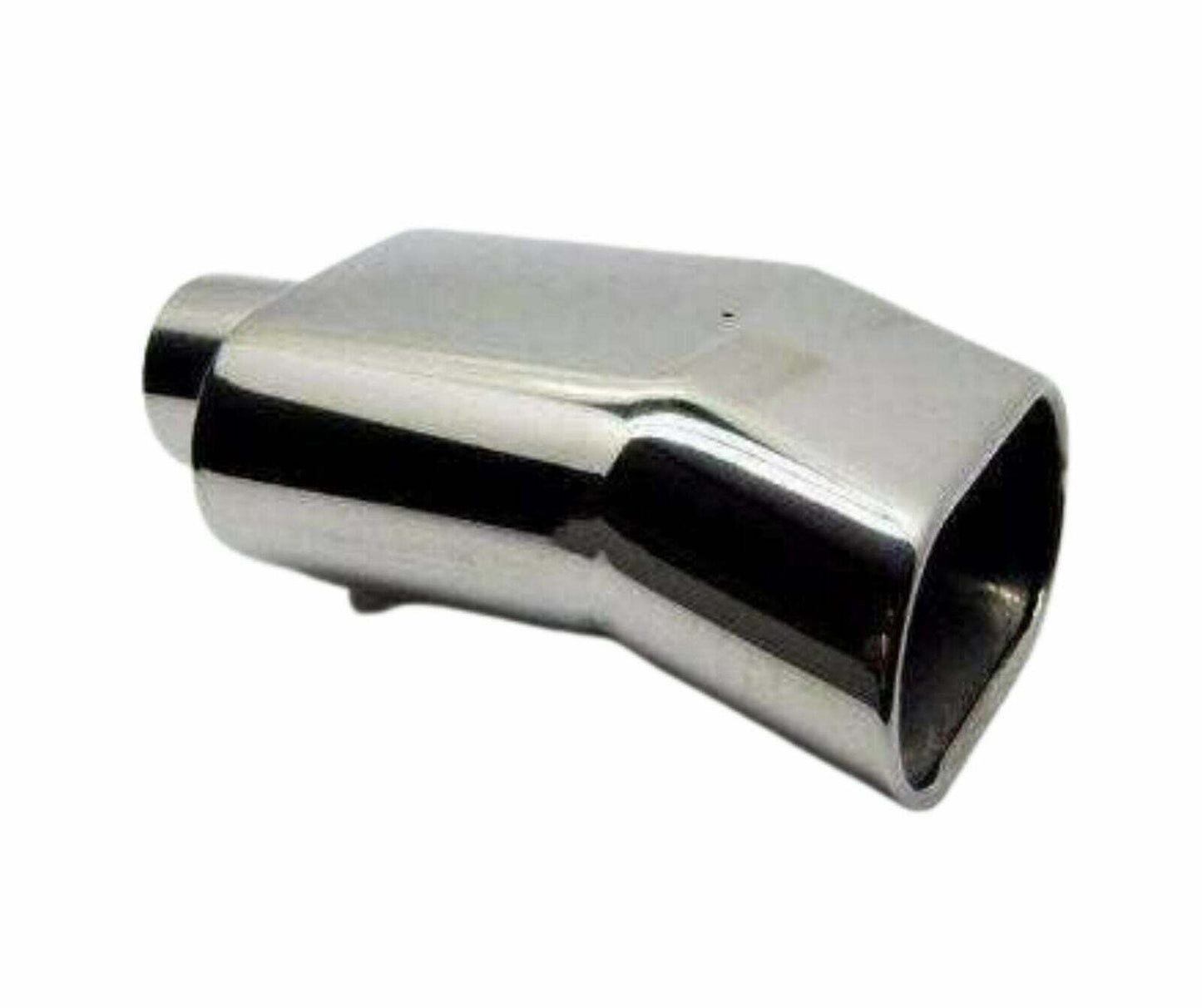 Jones PRTU500SS - 2.25 Stainless Oval Turn-Up Exhaust Tip 2 1/4 Inlet 5 1/2 x 3 1/8 Outlet