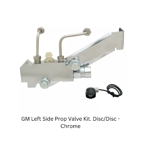 GM Left Side Prop Valve Kit. Disc/Disc - Chrome PV4CK-2