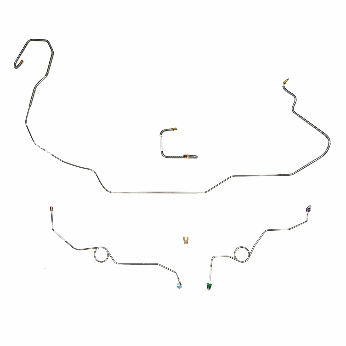 1966-70 Dodge Coronet Front Brake Line Kit Power Disc Brakes Stainless RKT6612SS