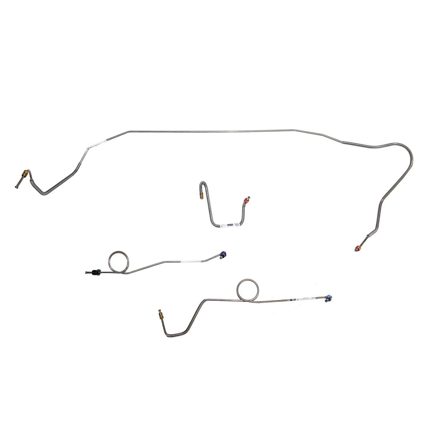 1967 Dodge Coronet Front Brake Line Kit Standard Brakes Steel RKT6702OM - Front Lines Car Part People