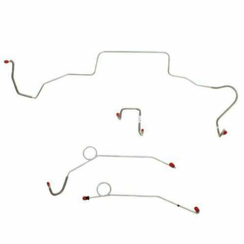 1967 Dodge Coronet Front Brake Line Kit Power Brakes Steel - RKT6704OM