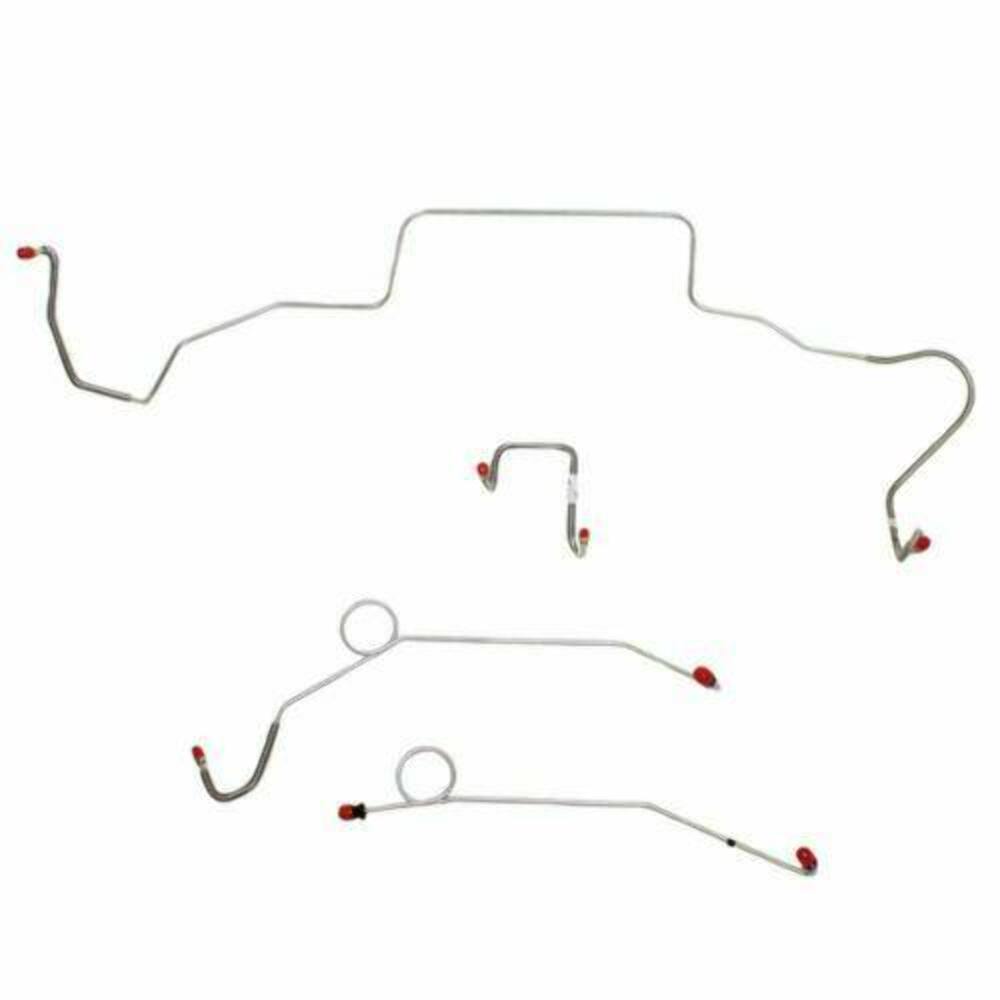 1967 Dodge Coronet Front Brake Line Kit Power Brakes Stainless - RKT6704SS - Front Lines Car Part People