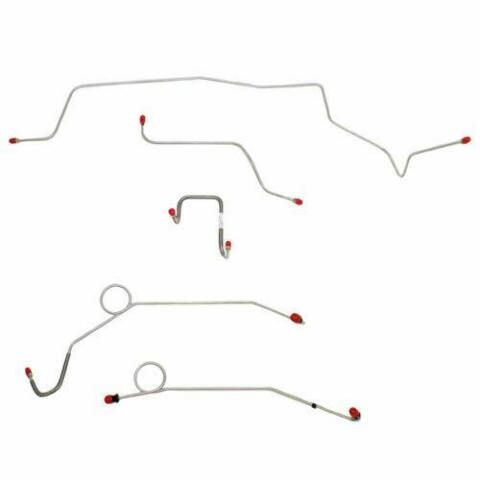 1967 Dodge Coronet Front Brake Line Kit Power Brakes Steel - RKT6705OM
