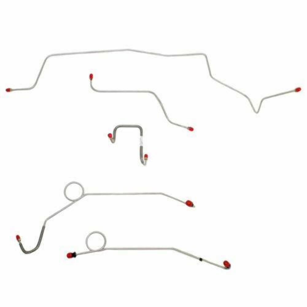 1967 Dodge Coronet Front Brake Line Kit Power Brakes Stainless - RKT6705SS - Front Lines Car Part People