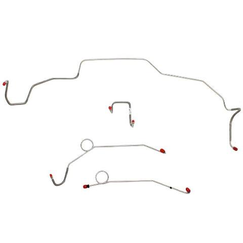 1967-69 Dodge Coronet Front Brake Line Kit Power Brakes Steel - RKT6706OM