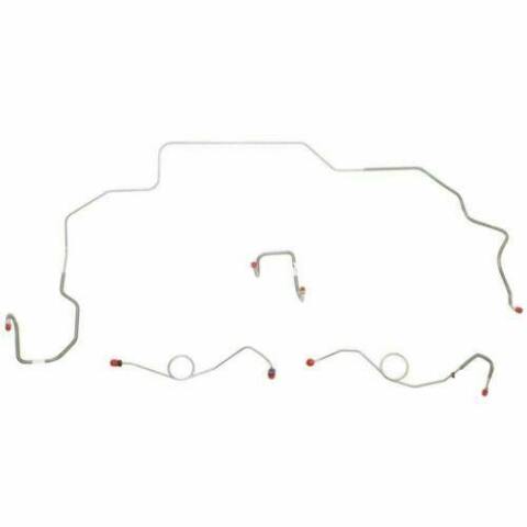 1968-70 Dodge Coronet Front Brake Line Kit Drum Brakes 4 Piece Set - RKT6801SS