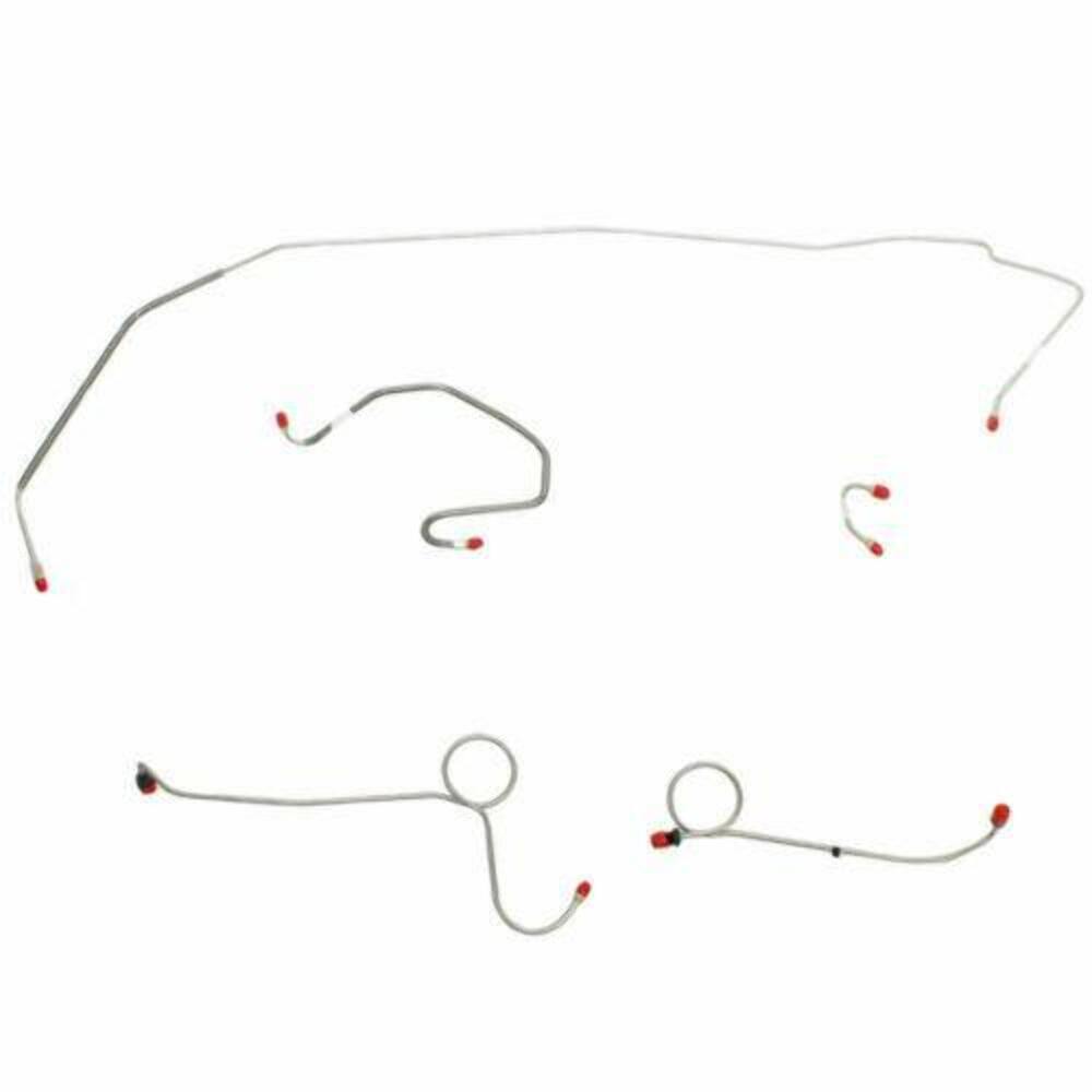 1971 Dodge Coronet Front Brake Line Kit Power Disc Brakes Stainless - RKT7104SS - Front Lines Car Part People