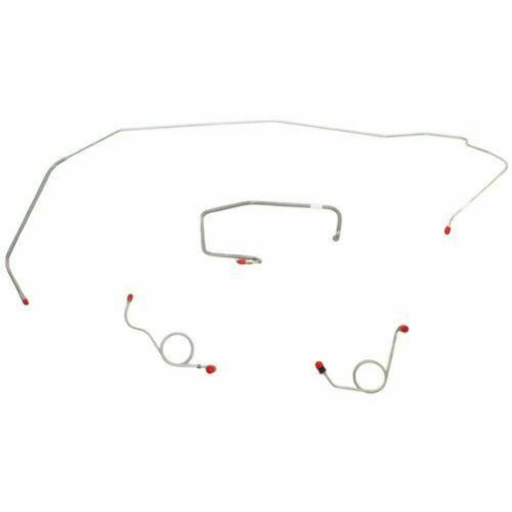 1972 Dodge Coronet Front Brake Line Kit Power Drum Brakes Stainless - RKT7202SS - Front Lines Car Part People