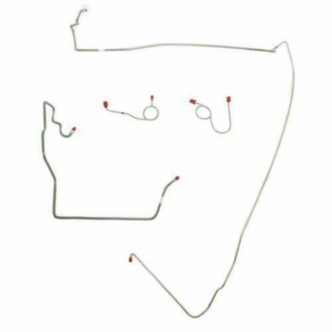 1973 Dodge Coronet Front Brake Line Kit Power Disc Brakes Steel - RKT7302OM